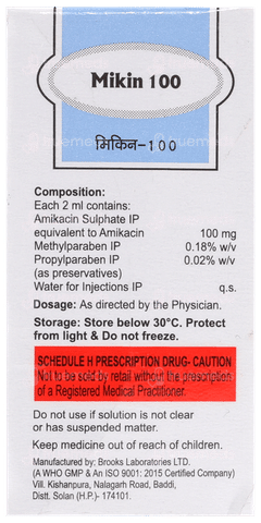 Mikin 100 Mg Injection 2 Ml Mikin 100 Mg Injection 2 Ml